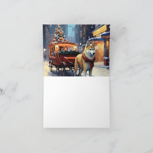 Akita Kerstfeest Seizoen Kaart (Binnen)