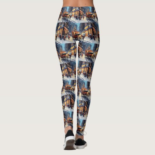 Akita Kerstfeest Seizoen Leggings (Achterkant)