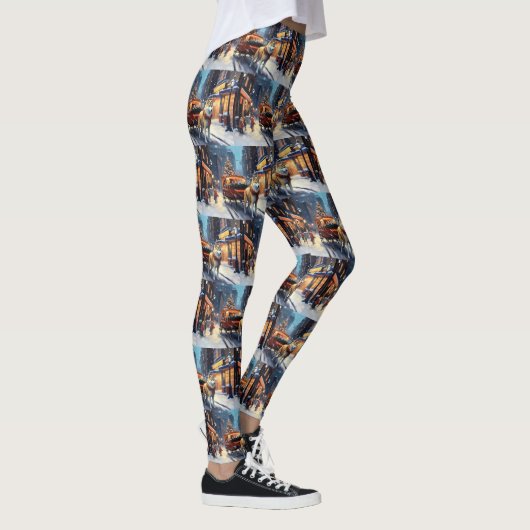 Akita Kerstfeest Seizoen Leggings (Rechts)