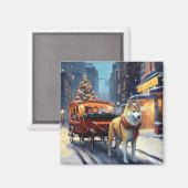 Akita Kerstfeest Seizoen Magneet (Voorkant / Achterkant)