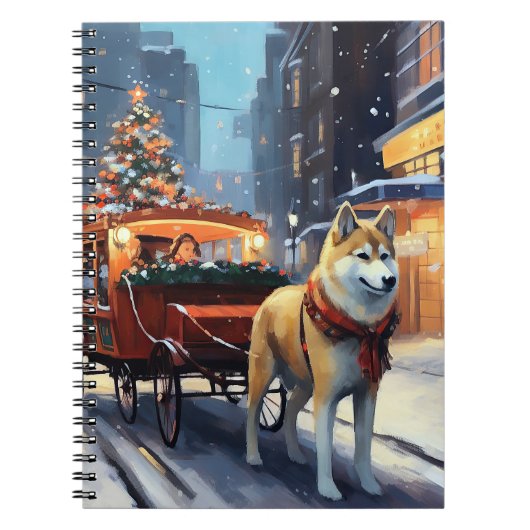 Akita Kerstfeest Seizoen Notitieboek (Voorkant)