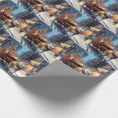Akita Kerstfeestseizoen Cadeaupapier (Hoek)