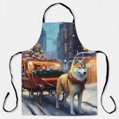 Akita Kerstfeestseizoen Schort (Voorkant)