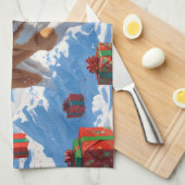 Akita Kerstfestival Sneeuwsfeer  Theedoek (Quarter Fold)