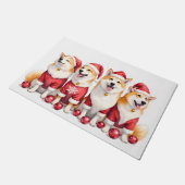 Akita Kerstjurk Kerstman Hoed Deurmat (Schuin)