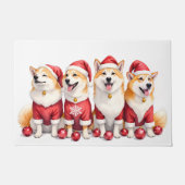 Akita Kerstjurk Kerstman Hoed Deurmat (Voorkant)