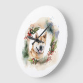 Akita Kerstkrans feestelijke pup Grote Klok (Hoek)