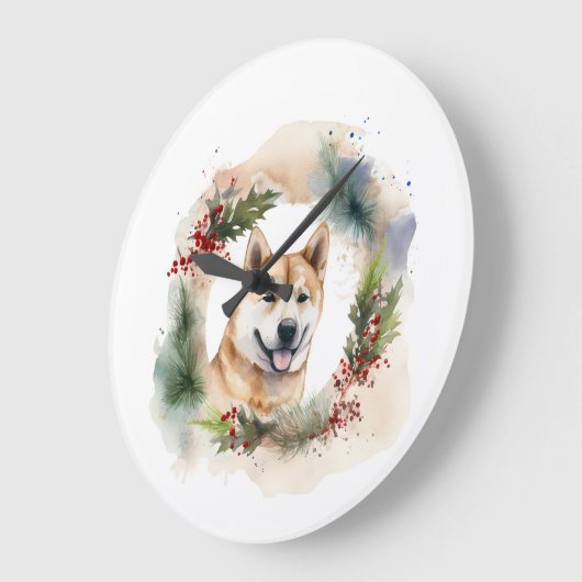 Akita Kerstkrans feestelijke pup Grote Klok (Hoek)