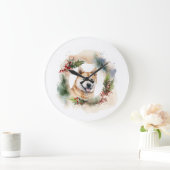 Akita Kerstkrans feestelijke pup Grote Klok (Huis)