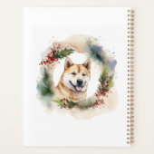 Akita Kerstkrans feestelijke pup Planner (Achterkant)