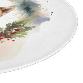 Akita Kerstkrans feestelijke pup Snijplank (Hoek)