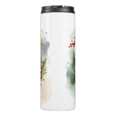 Akita Kerstkrans feestelijke pup Thermosbeker (Achterkant)