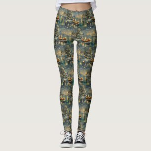 Akita Kerstmis Festivale Reis Leggings
