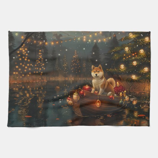 Akita Kerstmis Festivale Reis Theedoek (Horizontaal)