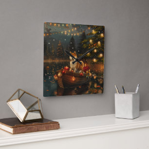 Akita Kerstmis Festivale Reis Vierkante Klok