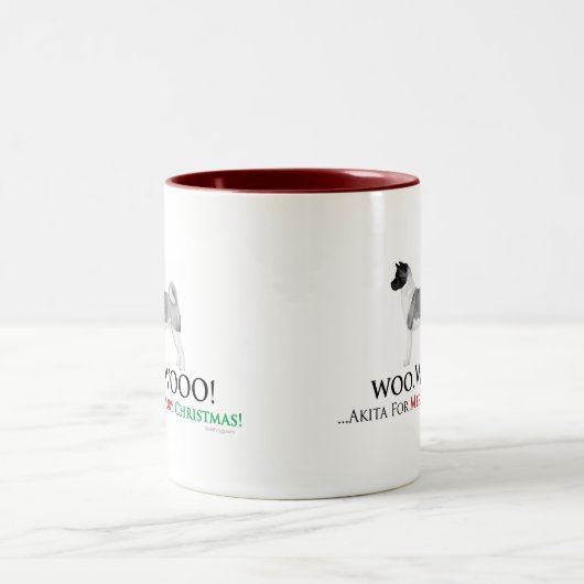 Akita kerstMok Tweekleurige Koffiemok (Center)