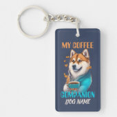 Akita koffie metgezel grappige akita eigenaar sleutelhanger (Voorkant)