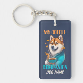 Akita koffie metgezel grappige akita eigenaar sleutelhanger