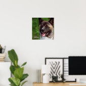 Akita-kunstprintcadeaus Poster (Thuiskantoor)