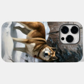 Akita Laat het sneeuwen Kerstmis Case-Mate iPhone Case (Achterkant (horizontaal))