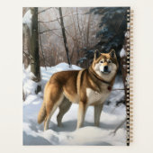 Akita Laat het sneeuwen Kerstmis Planner (Achterkant)