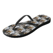 Akita Laat het Sneeuwen Kerstmis Teenslippers (Schuin)