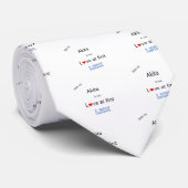 Akita Lick Design Stropdas (Opgerold)