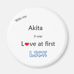 Akita Liefde bij Eerste Lick - Magneet