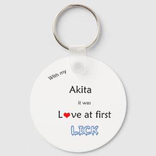 Akita Liefde bij Eerste Lick Sleutelhanger