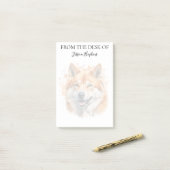 Akita Liefhebber Geborduurde Hond Post-it® Notes (Op bureau)