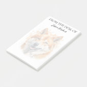 Akita Liefhebber Geborduurde Hond Post-it® Notes (Schuin)