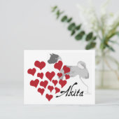 Akita Love Briefkaart (Staand voorkant)