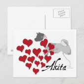 Akita Love Briefkaart (Voorkant / Achterkant)