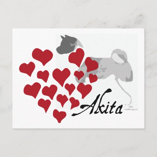 Akita Love Briefkaart (Voorkant)