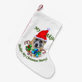 Akita Lovers Kerstmis Kleine Kerstsok