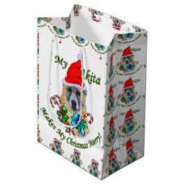 Akita Lovers Kerstmis Medium Cadeauzakje