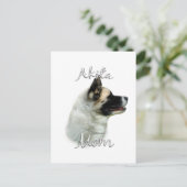 Akita Ma 2 Briefkaart (Staand voorkant)