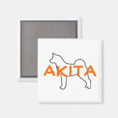 Akita magneet (Voorkant / Achterkant)