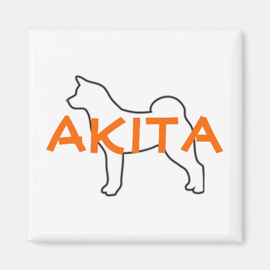 Akita magneet (Voorkant)
