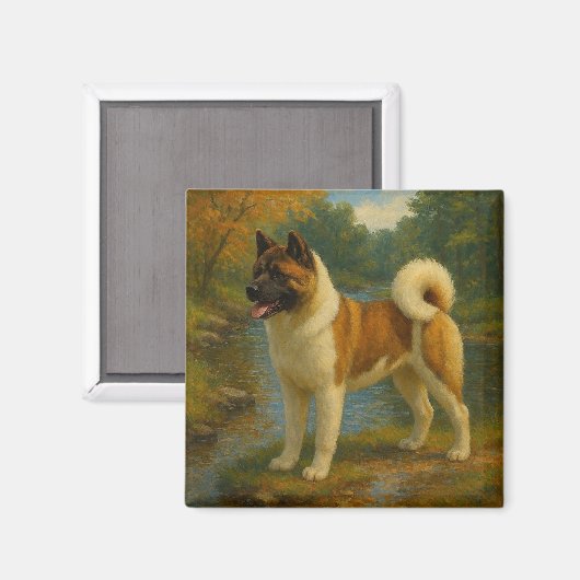 Akita Magneet (Voorkant / Achterkant)