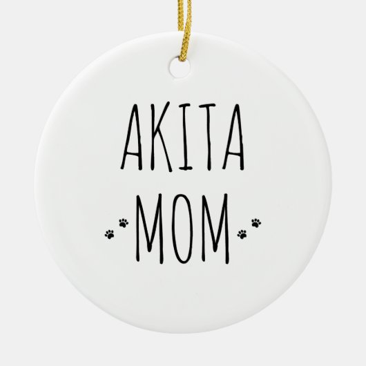 Akita mama keramisch ornament (Voorkant)
