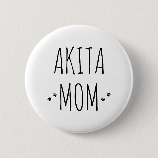 Akita mama ronde button 5,7 cm (Voorkant)