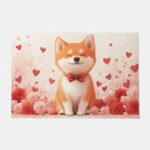 Akita met Rozen - Valentijnsdag  Deurmat (Voorkant)