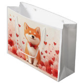 Akita met Rozen - Valentijnsdag Groot Cadeauzakje (Voorkant Gekanteld)