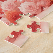 Akita met rozen - Valentijnsdag Legpuzzel (Zijkant)