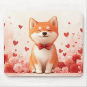Akita met Rozen - Valentijnsdag  Muismat (Voorkant)