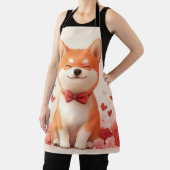 Akita met Rozen - Valentijnsdag Schort (Insitu)