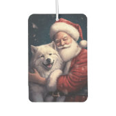 Akita met Sinterklaas Feestelijke Kerstmis Luchtverfrisser (Voorkant)