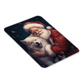 Akita met Sinterklaas Feestelijke Kerstmis Magneet (Rechterzijde)