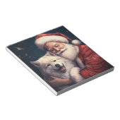 Akita met Sinterklaas Feestelijke Kerstmis Notitieblok (Schuin)